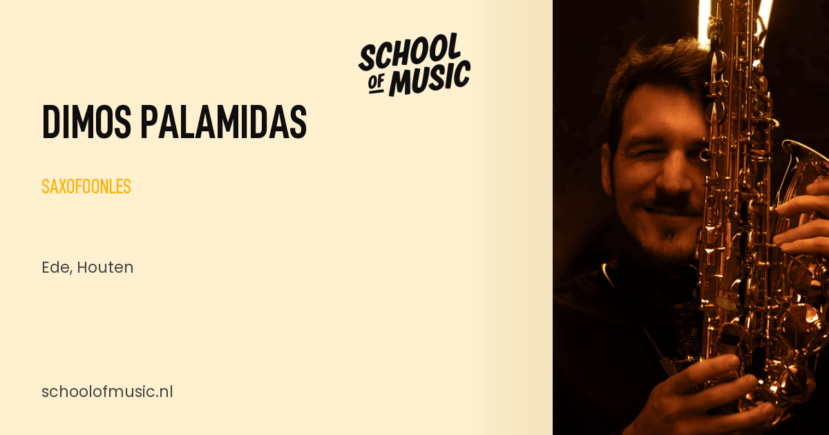 Dimos Palamidas - Saxofoonles docent | School of Music